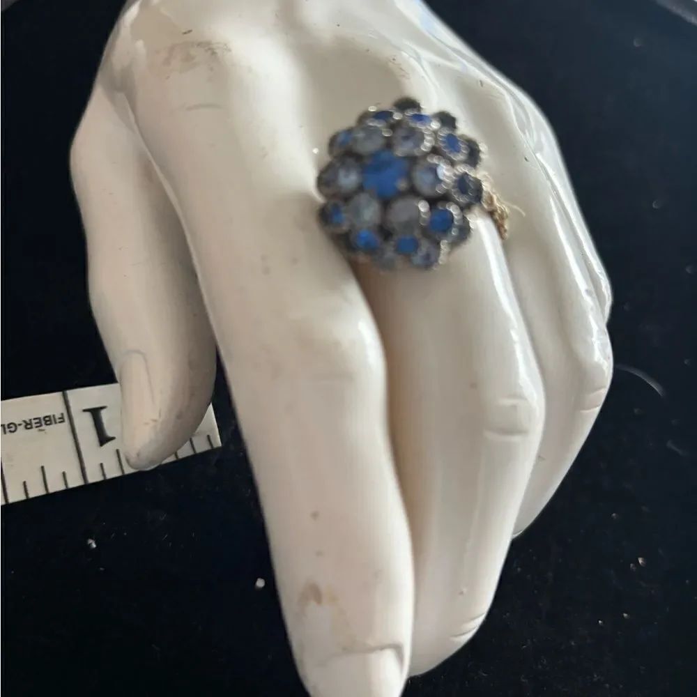 Cocktail Ring Jewelry accessory pearl beaded accessory rare bling silver blue